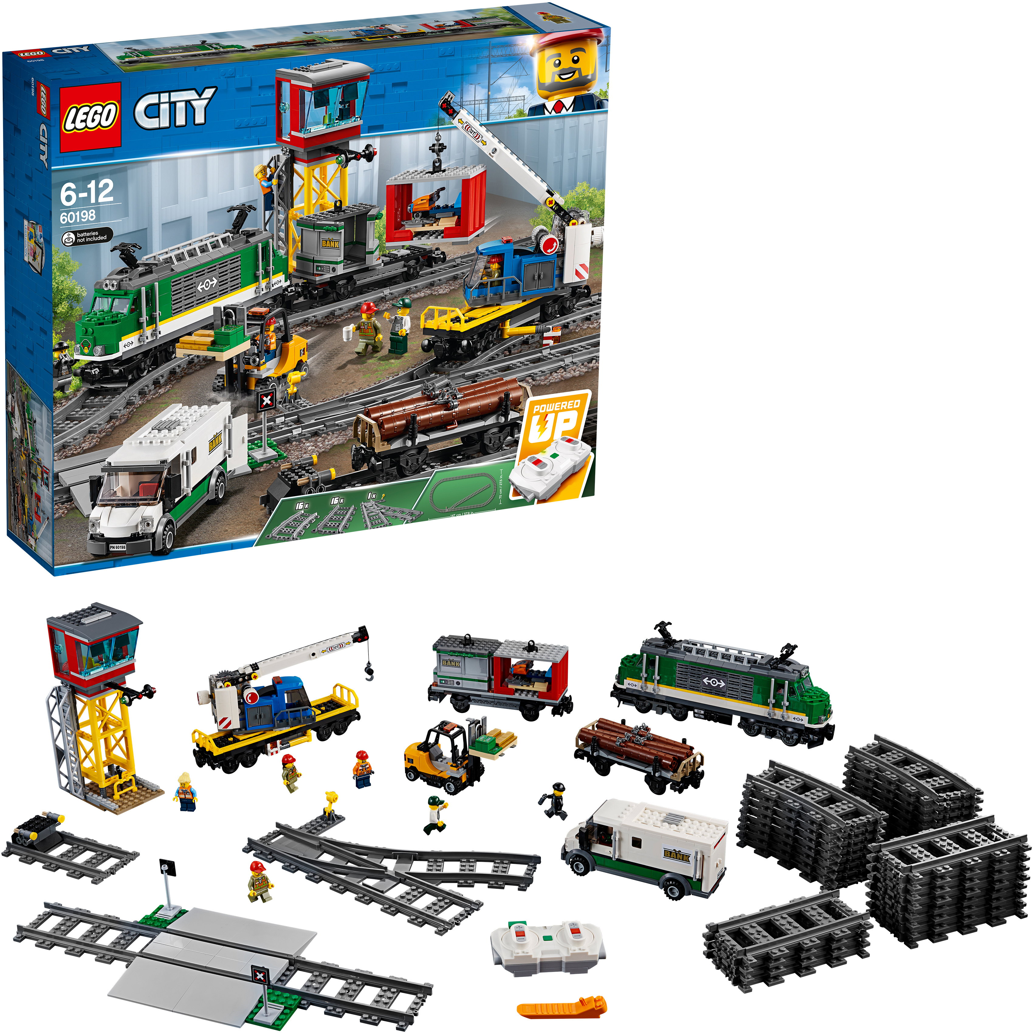 LEGO City 60198 Güterzug Bausatz, Mehrfarbig