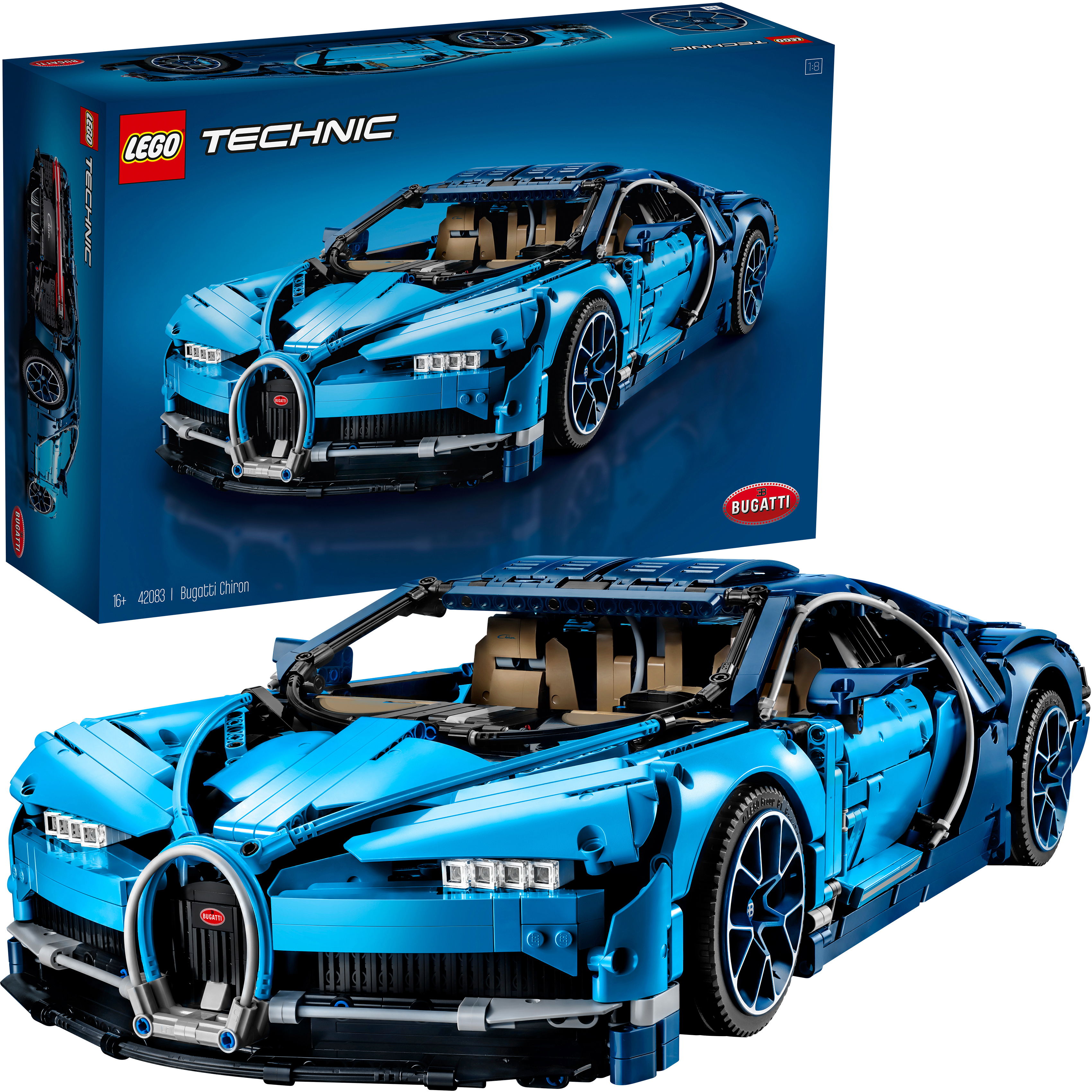 LEGO 42083 Bugatti Chiron Bausatz, Mehrfarbig
