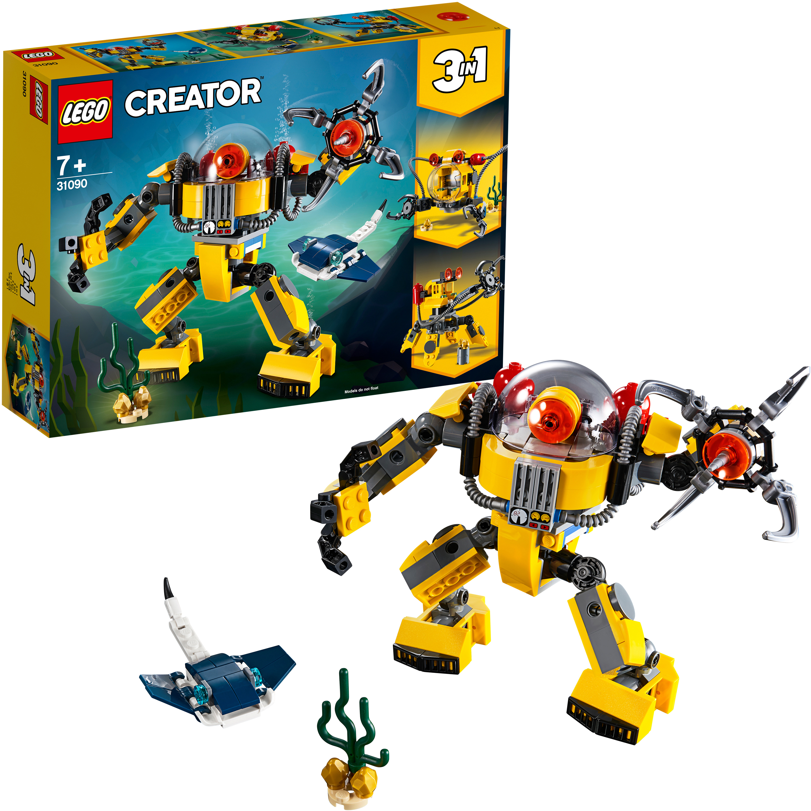 LEGO 31090 Unterwasser-Roboter Bausatz, Mehrfarbig