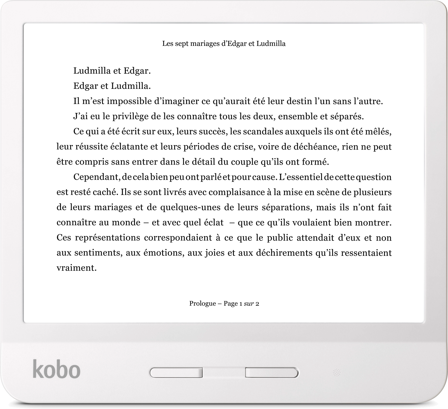 KOBO E-reader Libra H2O Blanc