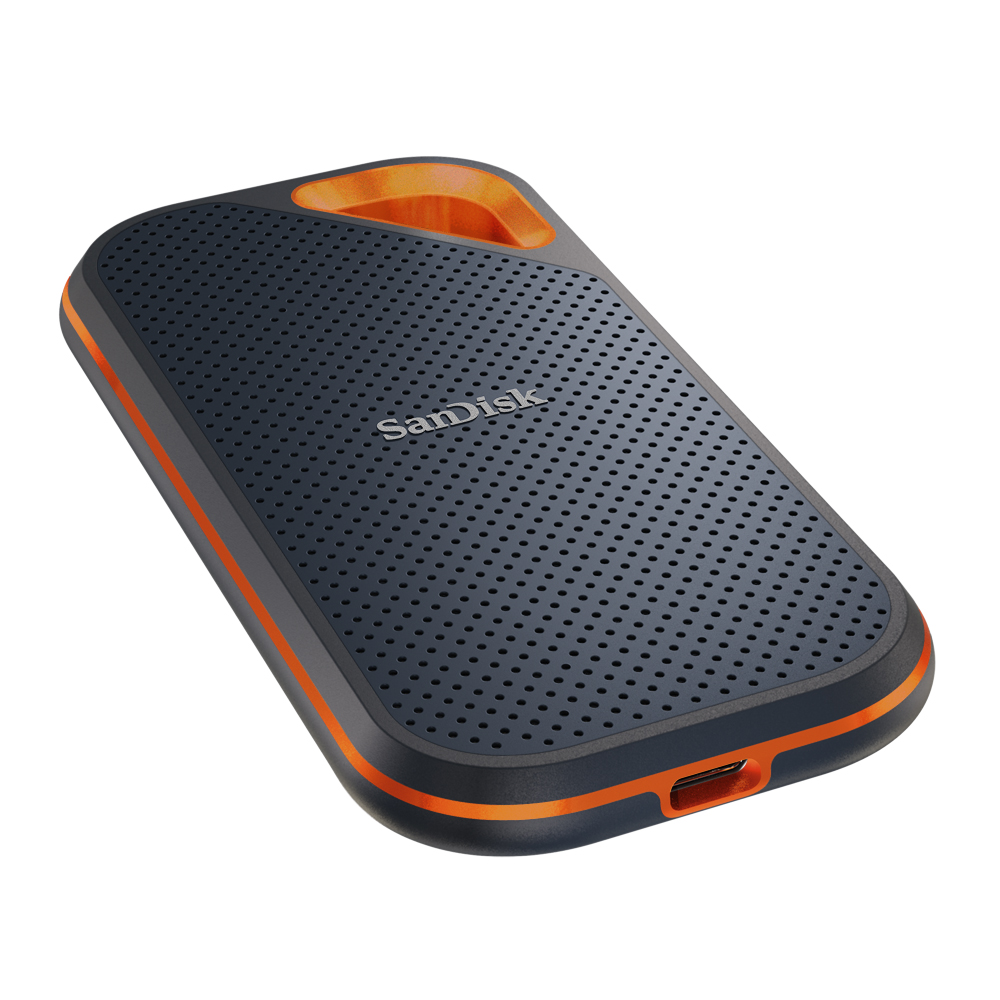 SANDISK Extreme PRO® Portable Festplatte, 2 TB SSD, 2,5 Zoll, extern, Grau/Orange