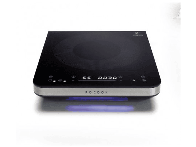 Encimera - Cata Rocook Essential CA BK, Kit, 2000 W, Portable, Bluetooth, Cristal negro