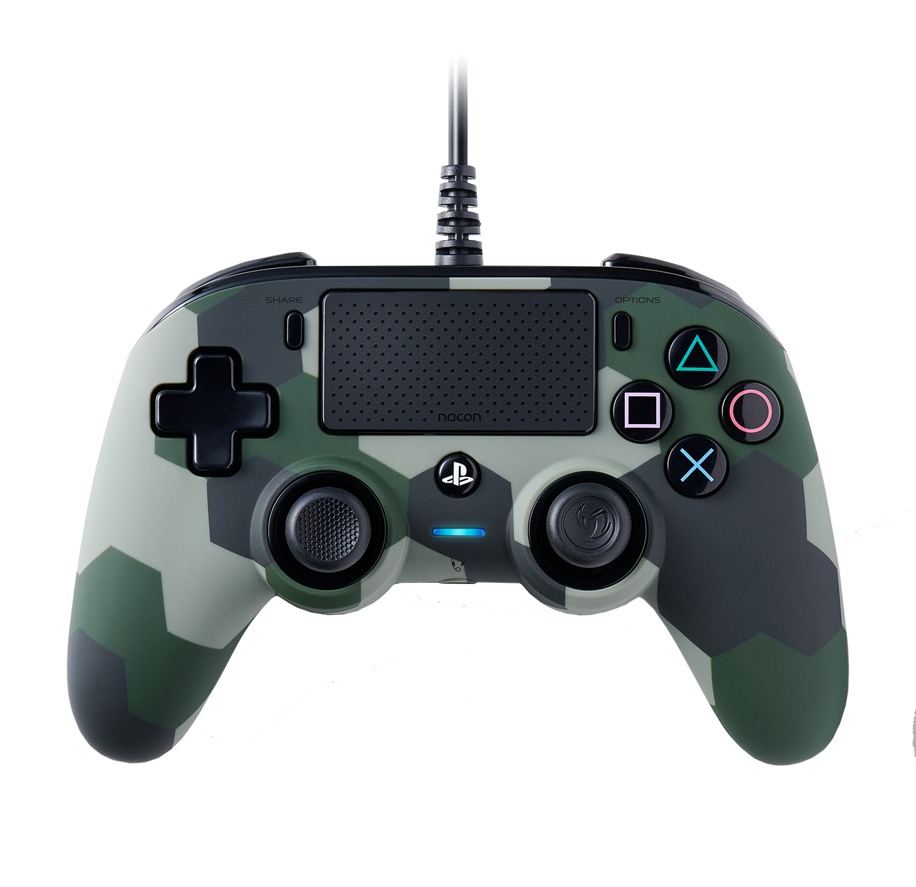 Controle Ps4 Dualshock 4 de acero negro LED frontal Sony