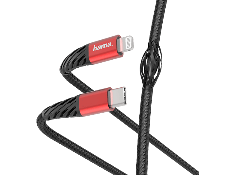 HAMA USB-C / Lightning-kabel 1.5 m Zwart (183294)