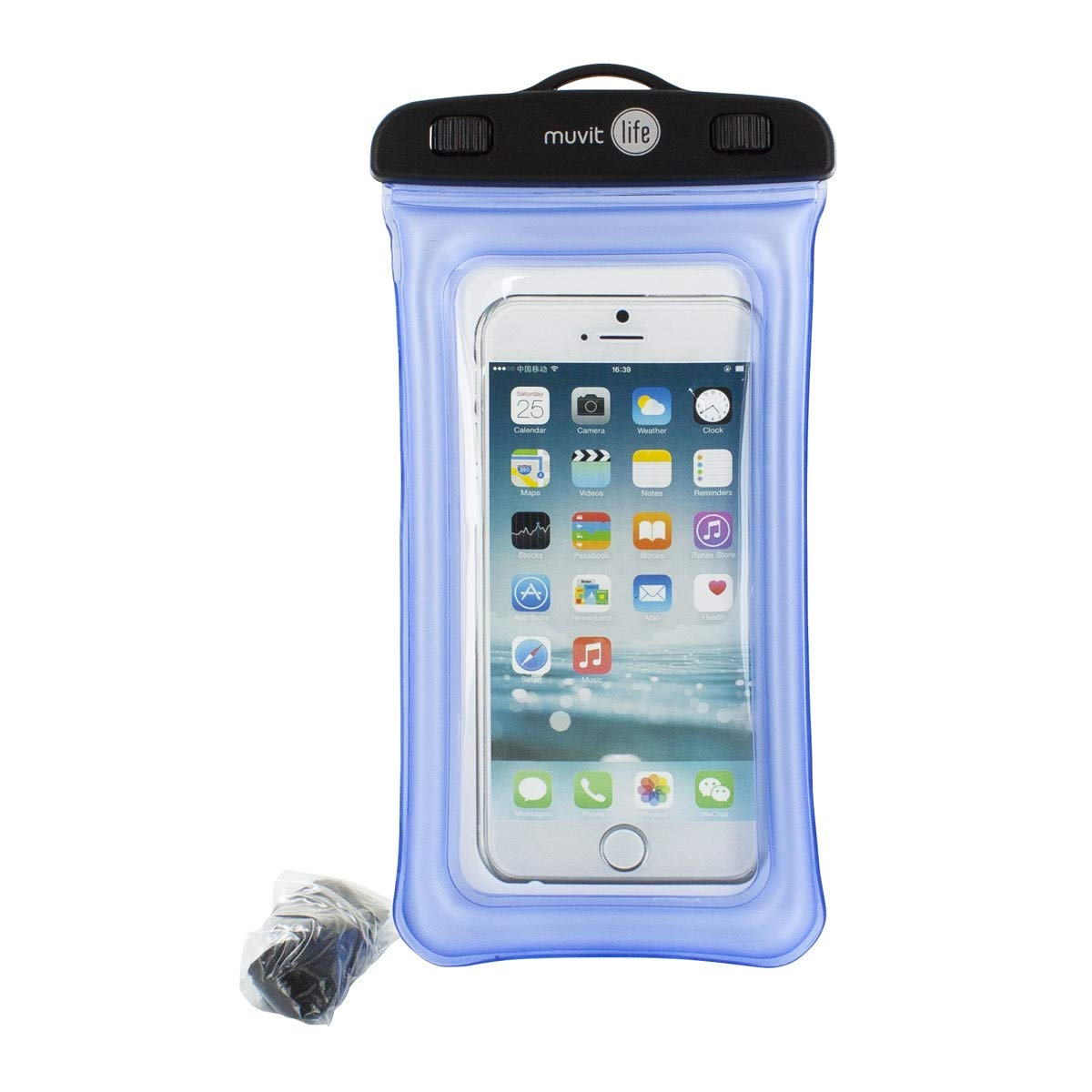 Funda acuática para móvil - Muvit Life Universal IPX8, Azul