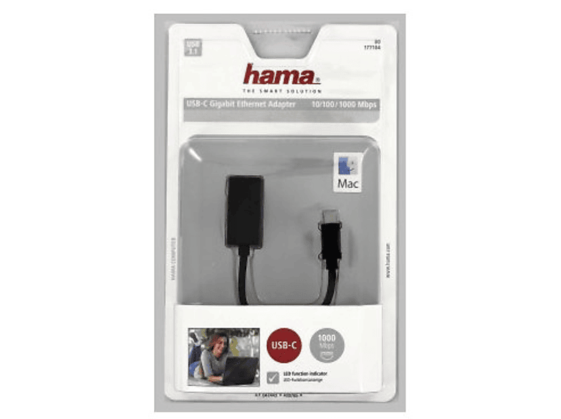 HAMA HM.177104 USB-C 3.1 Ethernet Adaptörü_1