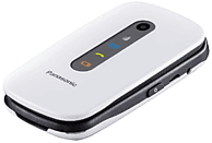 Móvil - Panasonic KX-TU456, Pantala 2.4", Botón SOS, Resistente Golpes, Compatible Audifonos, Blanco