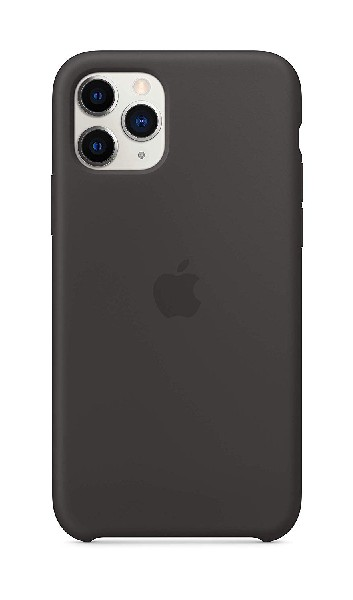 Funda negra para iPhone 11 Pro con el logo de Apple.