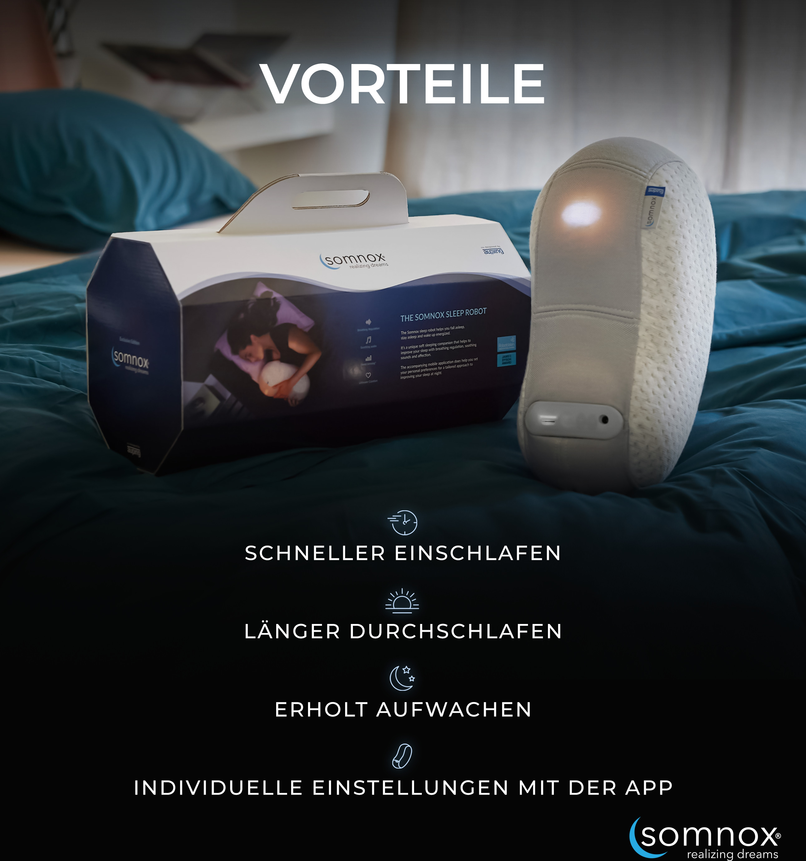 SOMNOX 100.01.101 Schlafroboter Weiß/Grau