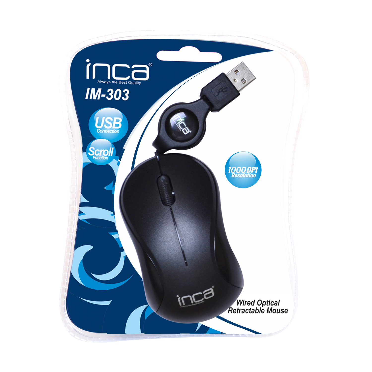 INCA IM-303 USB Makaralı Mouse Siyah