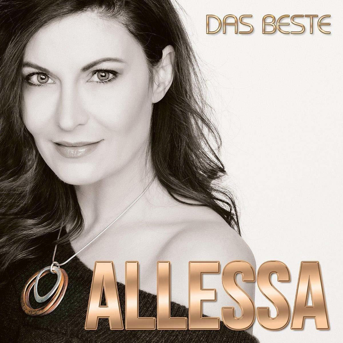 Albumcover mit Alessa. Porträt einer Frau mit ihrem Namen in Goldbuchstaben und dem Wort 'Das Beste'.
