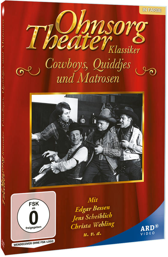 DVD-Cover mit Gruppenfoto von Schauspielern und Titel 'Ohnsorg Theater Klassiker' in Rot und Gold.