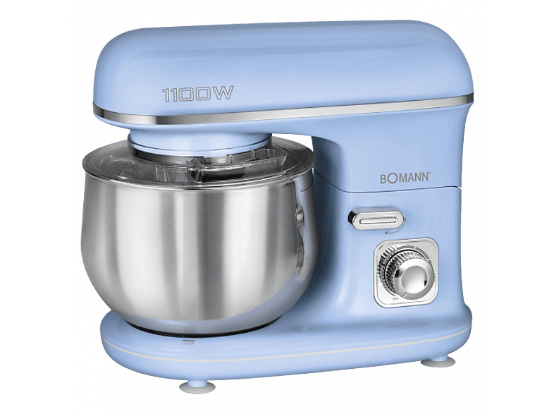 Bomann KM 6030 CB Knetmaschine Blau (Rührschüsselkapazität: 5 l, 1100 Watt)