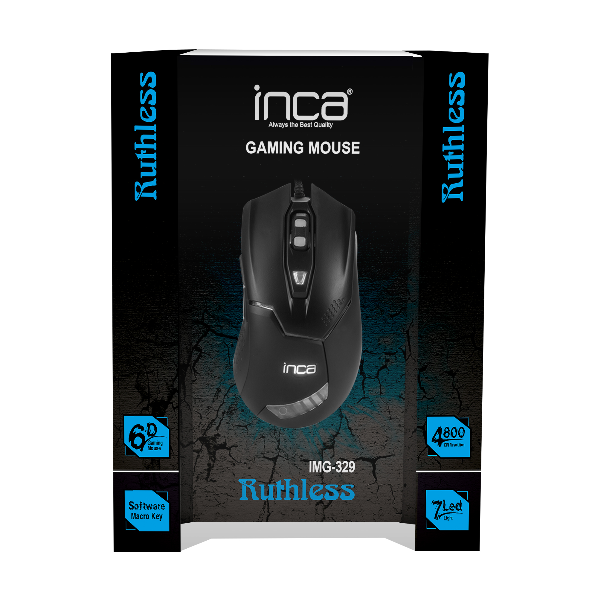 INCA IMG-329 Ruthless Softwear Gaming Mouse Siyah