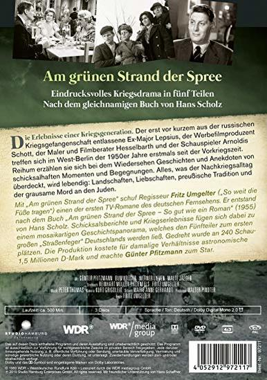 Rückseite einer DVD mit Text über einen Film. Enthält Bilder von Schauspielern und einer Szene.