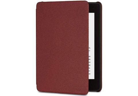 kalibri Funda compatible con  Kindle Paperwhite 11. Generación 2021 -  Funda protectora de cuero real para lector electrónico - Rojo oscuro