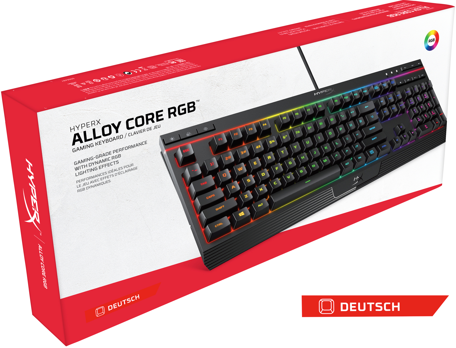 HYPERX Alloy Core, Tastatur, Gaming Schwarz kabelgebunden