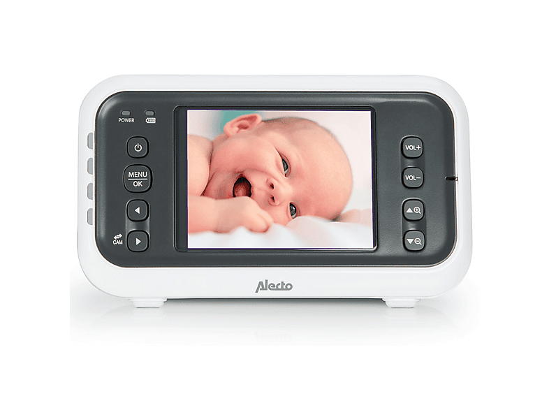 Alecto DVM-77 Babyphone mit Kamera und 2.8"-Farbdisplay, Weiß/Anthrazit — Foto 5 von 5