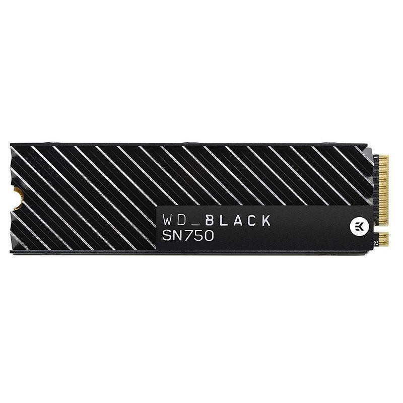 Disco duro SSD interno 1 TB - WD_BLACK™ SN750 NVMe™ SSD, Con Disipador de Calor, PCIe, Lectura 
3470 MB/s, M.2, Negro