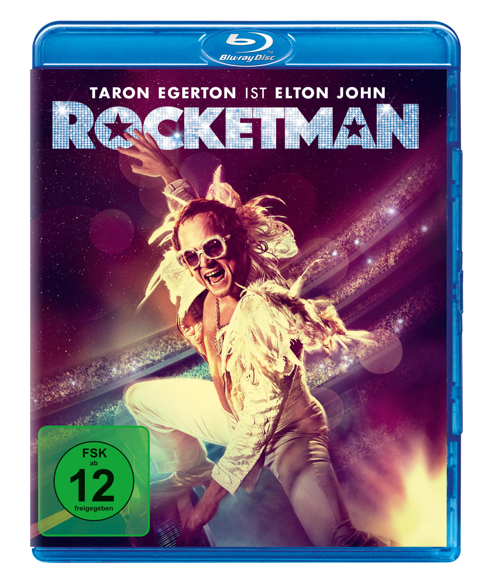 Blu-ray-Hülle von 'Rocketman' mit Elton John auf dem Cover.