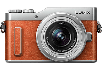 PANASONIC Lumix DC-GX880KEGK Tükör nélküli fényképezőgép, 12-32 mm objketív, narancs