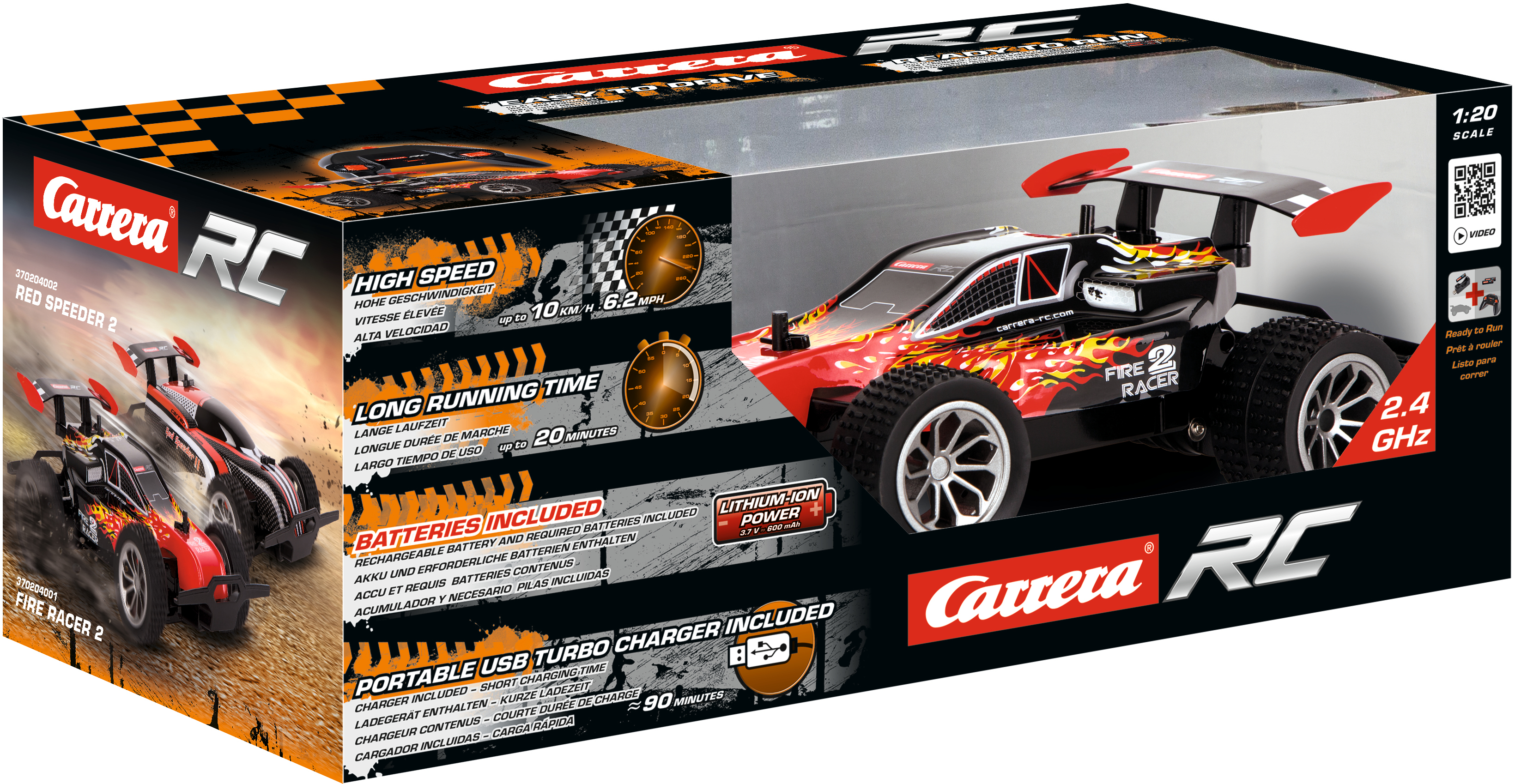 CARRERA RC 2.4GHz Fire Racer 2 R/C Spielzeugauto, Mehrfarbig