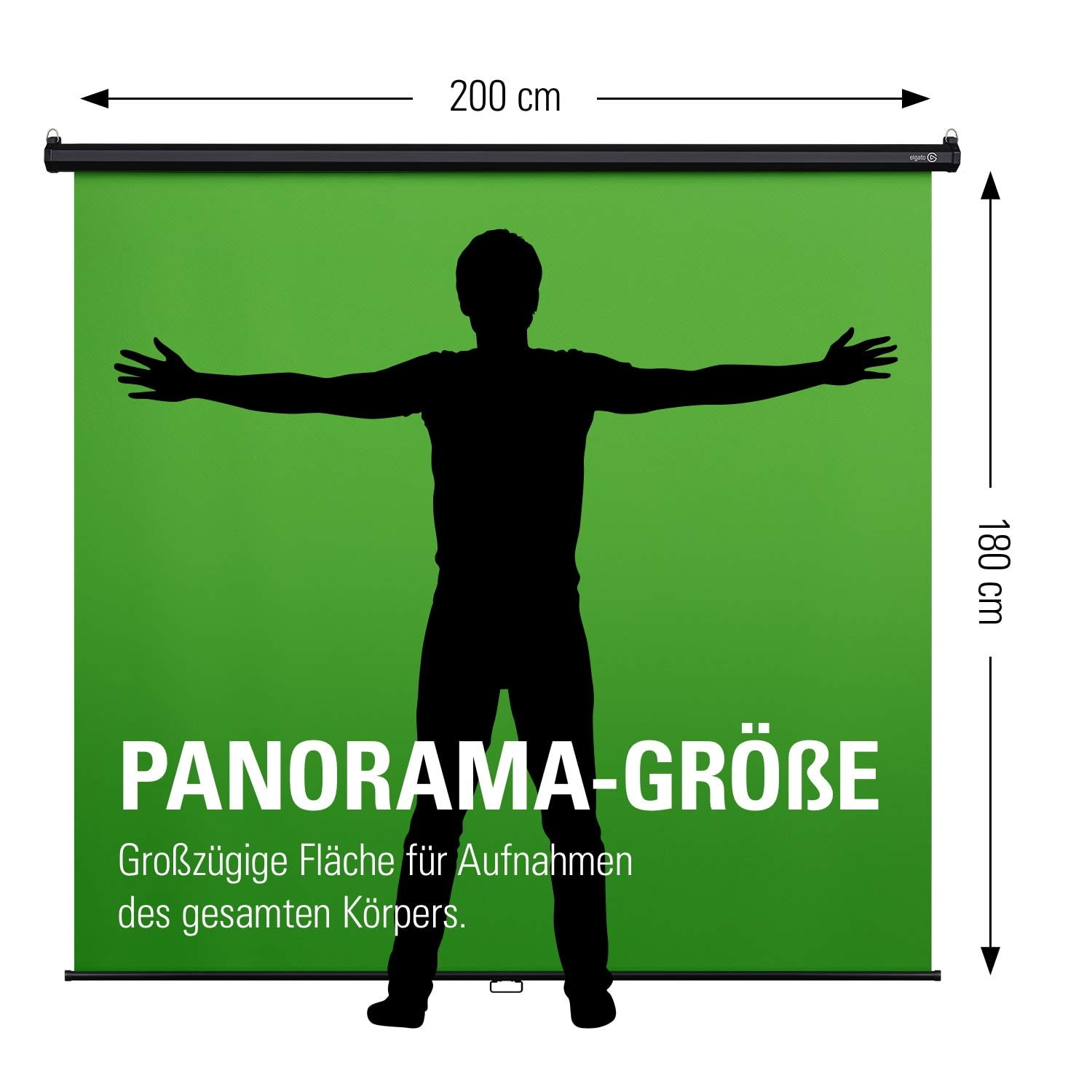 ELGATO Elgato Green Screen MT Chroma-Key-Leinwand, Schwarz/Grün