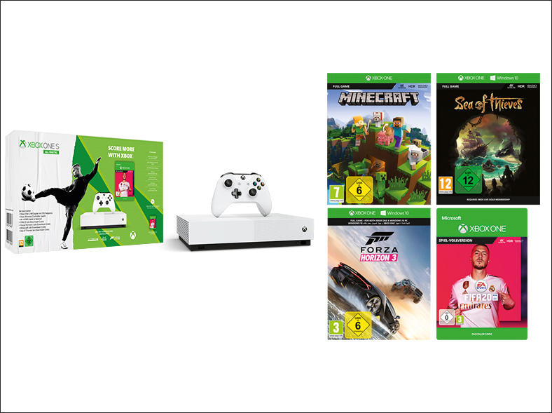 MICROSOFT Xbox One S 1TB - All Digital Edition + FIFA 20 (Nur Online)