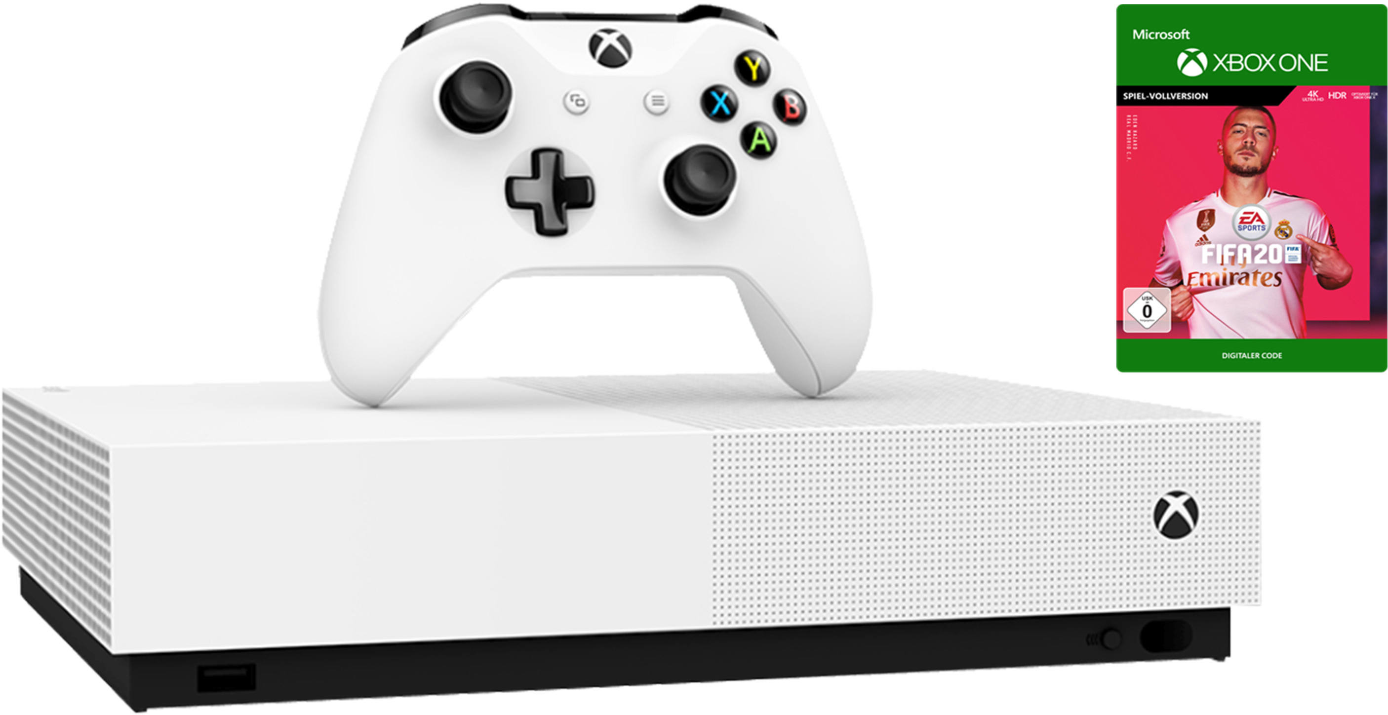 MICROSOFT Xbox One S 1TB - All Digital Edition + FIFA 20 (Nur Online)