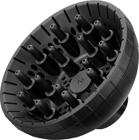 Schwarzer Haartrockner-Diffusor.