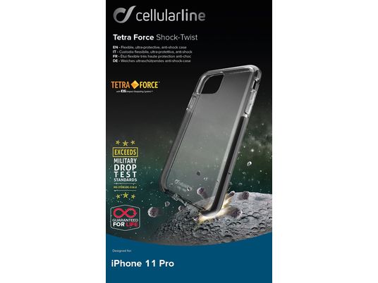 CELLULAR LINE Tetra Force - Schutzhülle (Passend für Modell: Apple iPhone 11 Pro)