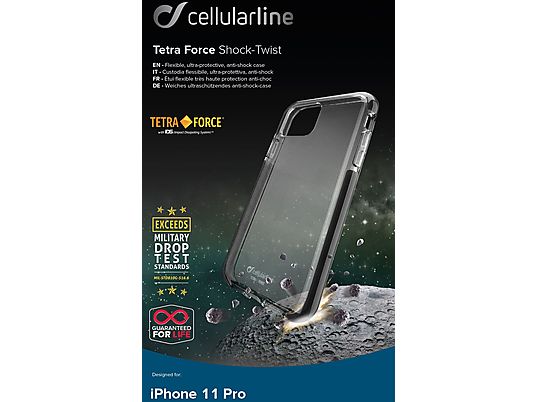 CELLULAR LINE Tetra Force - Coque (Convient pour le modèle: Apple iPhone 11 Pro)