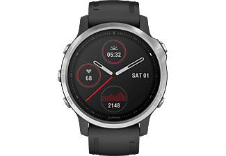 GARMIN fēnix 6S - Smartwatch GPS multisport (Larghezza: 20 mm, Silicone, Nero/Argento)
