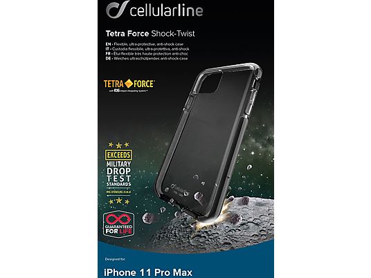 CELLULAR LINE Tetra Force - Coque (Convient pour le modèle: Apple iPhone 11 Pro Max)