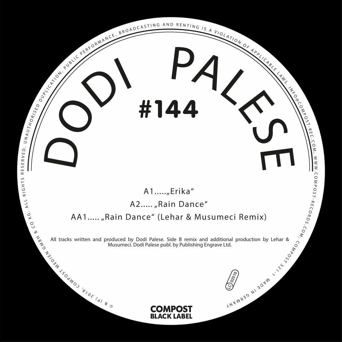 Dodi Palese - Erika/Rain EP - (Vinyl) Dance