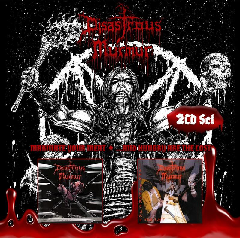 Albumcover mit einer dämonischen Figur, die eine Waffe hält. Die Worte Disastrous Murmur stehen oben.