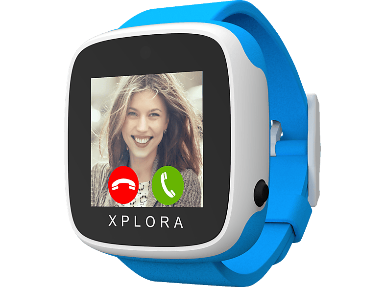 XPLORA GO Kinder-Smartwatch Kunststoff, mm, Blau/Weiß 135-190