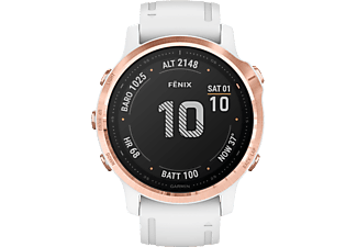 GARMIN fēnix 6S Pro - Smartwatch GPS multisport (Larghezza: 20 mm, Silicone, Bianco/Oro rosa)