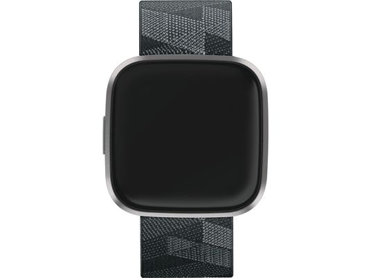 FITBIT Versa 2 Special Edition - Smartwatch (Cinturino in tessuto jacquard: S e L, cinturino Classic: S e L, Tessuto, Silicone, Grigio fumo/Grigio nebbia)
