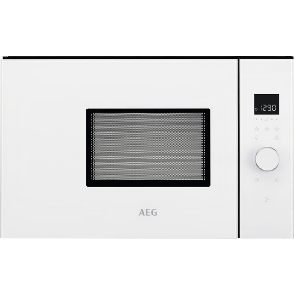 Microondas - AEG, MBB1756SEW, Potencia de 800 W, Encastrable, 17 Litros, Blanco