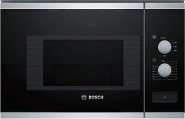 Microondas - BOSCH, BFL520MS0, 20 Litros, 5 Niveles, 800 W, Integrable, Negro