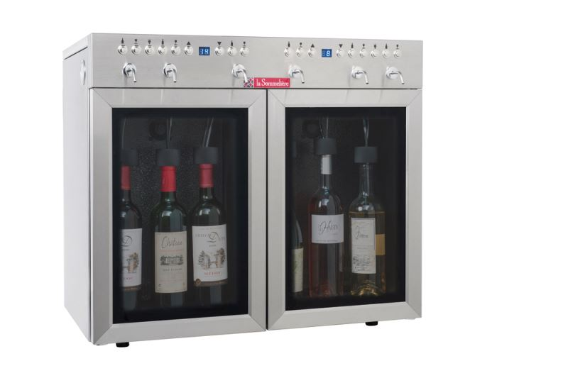Vinoteca - La Sommeli, DVV6SS, Dispensador por copas, 6 botellas, Gas R134A, Inox