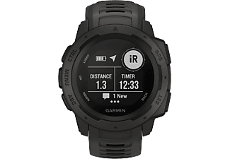 GARMIN Instinct - Montre GPS (Largeur : 22 mm, Silicone, Gris ardoise/Noir)