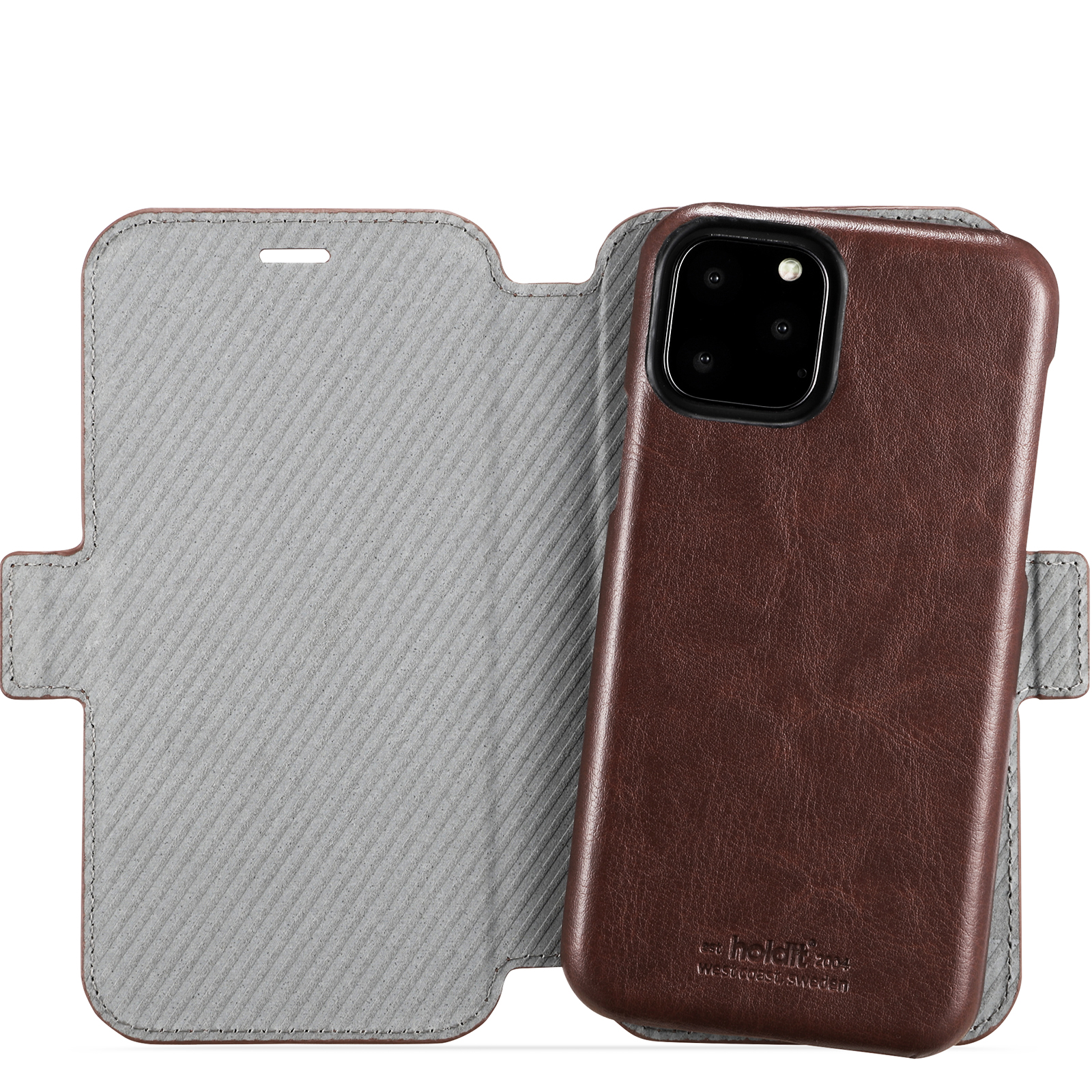 HOLDIT 14375 WALLET CASE MAGNET, Bookcover, Apple, iPhone 11 Pro, Braun