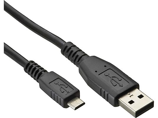 CELLULARLINE UNI DATA CABLE MIC-USB/USB BLACK - Micro-USB-Kabel (Schwarz)