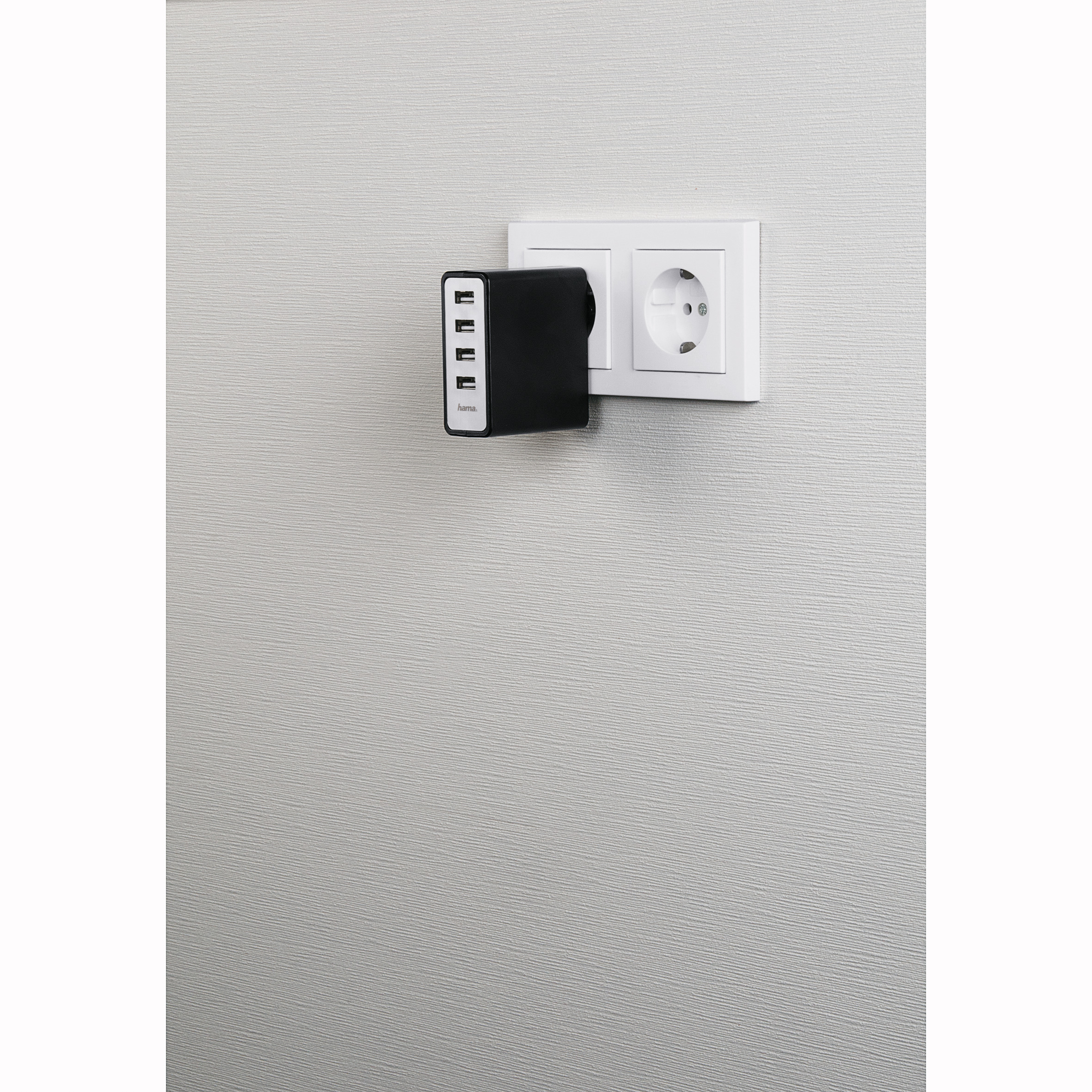HAMA USB-Ladegerät Auto-Detect, Schwarz