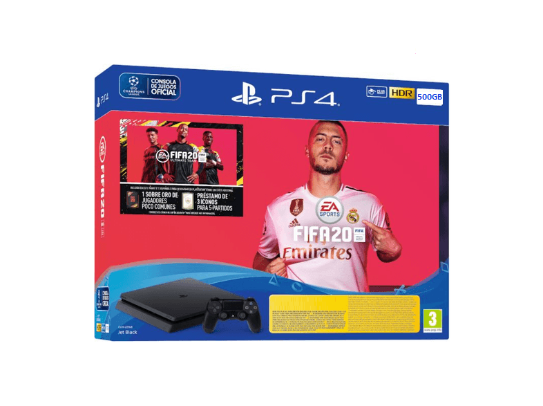 Consola - Sony PS4, 500 GB +Fifa 20 + FUT VCH