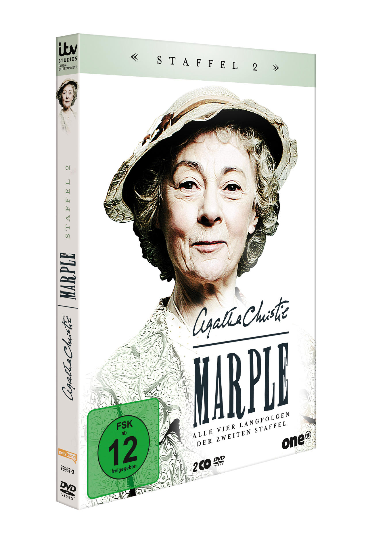 DVD-Hülle von Marple Staffel 2. Frau mit Hut. Enthält Text der Serie.