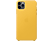 APPLE iPhone 11 Pro Max bőr tok - citromsárga