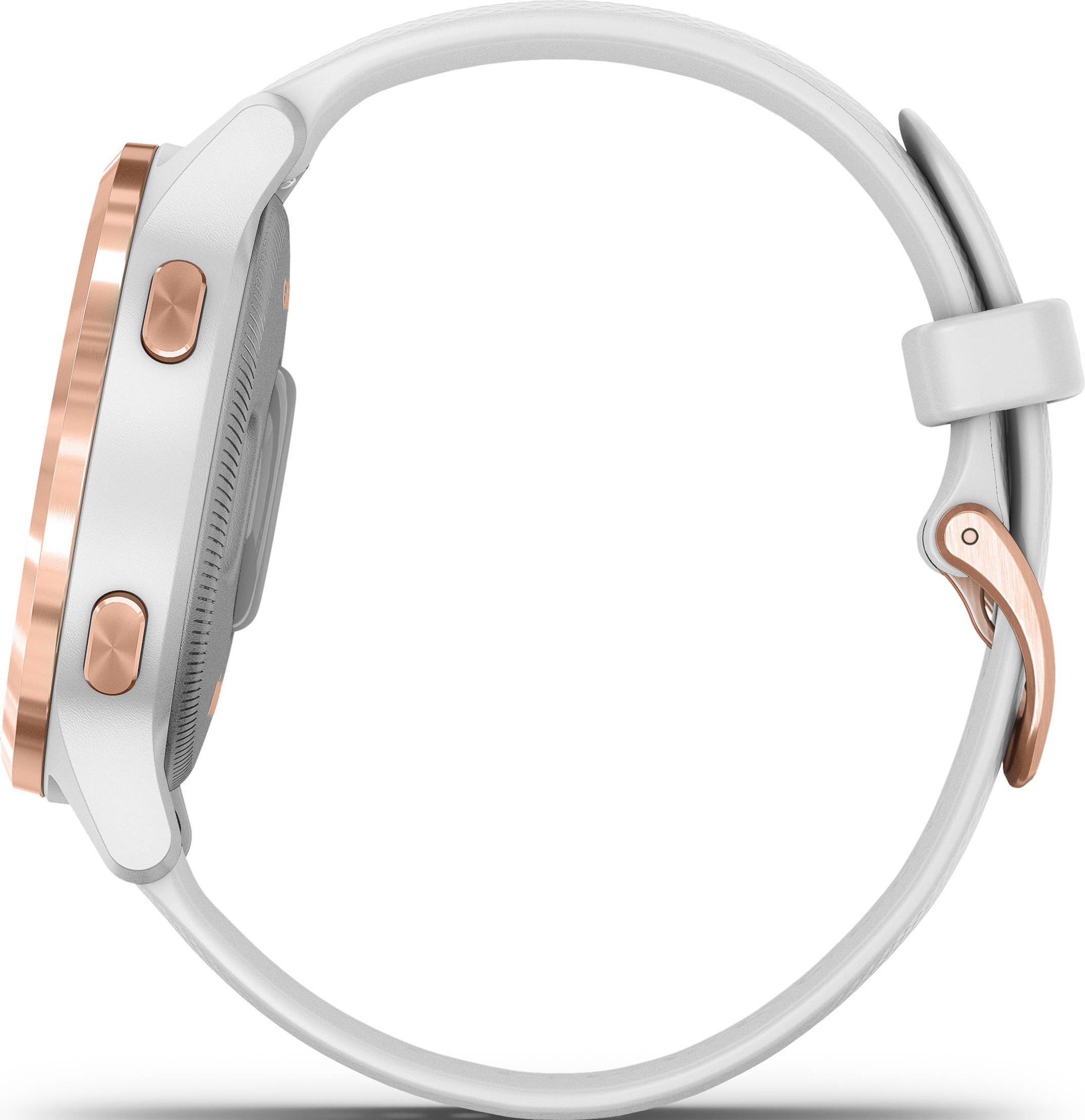 GARMIN vívoactive 4s - GPS-Smartwatch (Breite: 18 mm, Silikon, Weiss/Rosegold)